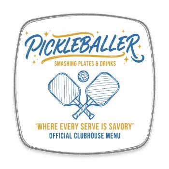 Pickleball Pickleballer Lustige Spielerliebe - Viereckiger Kühlschrankmagnet - Weiß - Vorne