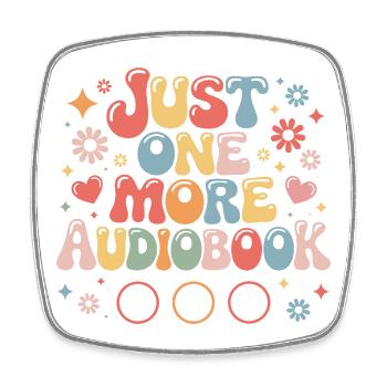 Juste un cadeau de livre audio - Magnet carré - blanc - Devant