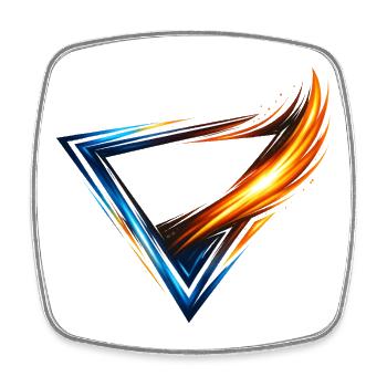 Leotard Design Triangle Blue Orange Dynamic Style - Square fridge magnet - white - Front