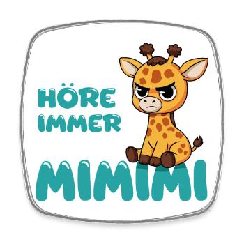 Ich Höre Immer Nur Ein Mimimi Giraffe - Viereckiger Kühlschrankmagnet - Weiß - Vorne