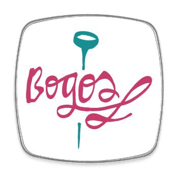 Bogos - Square fridge magnet - white - Front