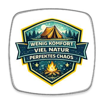 Wenig Komfort Viel Natur Chaos - Viereckiger Kühlschrankmagnet - Weiß - Vorne