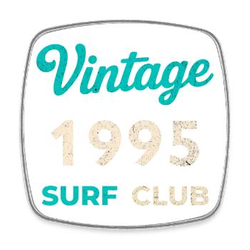 Cadeau vintage de l’année de naissance rétro du Surf Club 1995 - Magnet carré - blanc - Devant
