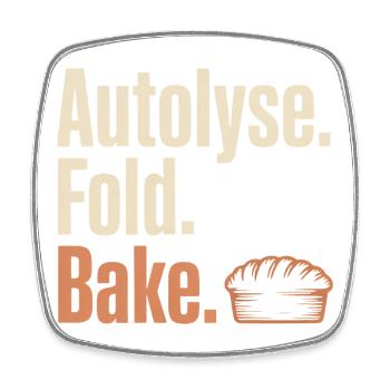 Typographie des tartes autolysées pliées - Magnet carré - blanc - Devant