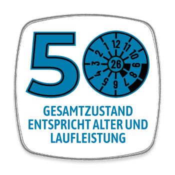 HU April 2026 - 50 Jahre - Geburtstag Geschenk - Viereckiger Kühlschrankmagnet - Weiß - Vorne