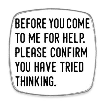 humor - Square fridge magnet - white - Front