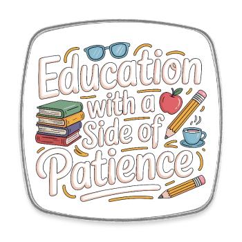 School Teacher Education With A Teaching Career - Square fridge magnet - white - Front