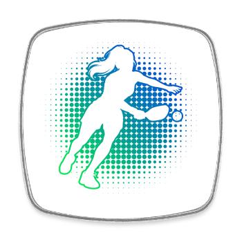 Pickleball Coach Design für pickleball player Fans - Viereckiger Kühlschrankmagnet - Weiß - Vorne