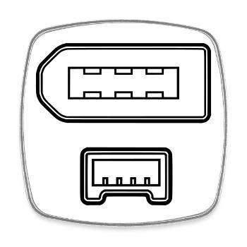 Connecteur fil de feu - Magnet carré - blanc - Devant