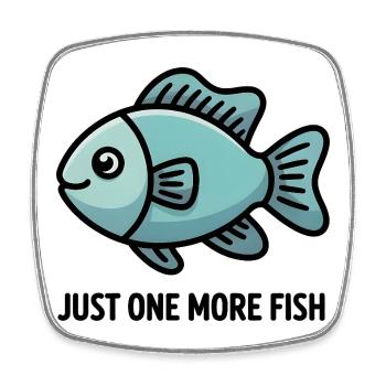 Nur noch ein Geschenk für Fisch-Cartoon-Aquarienliebhaber - Viereckiger Kühlschrankmagnet - Weiß - Vorne