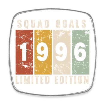 Anniversary 1996 - 30 years - Square fridge magnet - white - Front