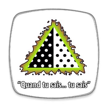 Anger the polkadots - Square fridge magnet - white - Front