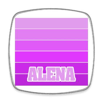 Alena - Viereckiger Kühlschrankmagnet - Weiß - Vorne
