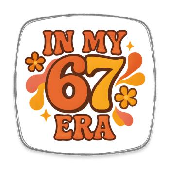 In My 67 Era Italian Brainrot Humor Geburtstag - Viereckiger Kühlschrankmagnet - Weiß - Vorne