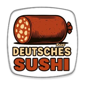 German Sausage Sushi Fusion - Square fridge magnet - white - Front