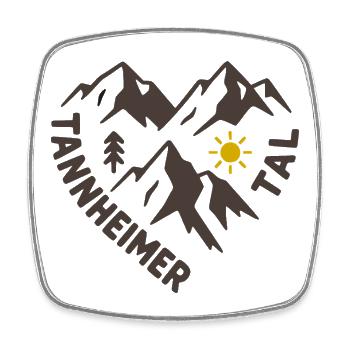 Tannheimer Tal Bergpanorama - Viereckiger Kühlschrankmagnet - Weiß - Vorne