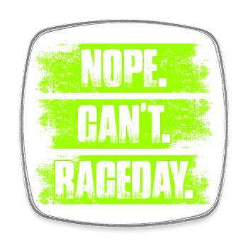 Nope can't raceday Car lover car guy mechanic - Viereckiger Kühlschrankmagnet - Weiß - Vorne