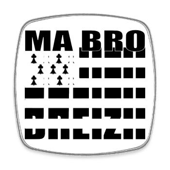 Ma Bro breizh - Magnet carré - blanc - Devant