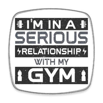 Biceps Biceps Workout Relationship With My Gym - Square fridge magnet - white - Front