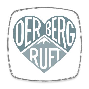 Der Berg ruft - Herzdesign - Viereckiger Kühlschrankmagnet - Weiß - Vorne