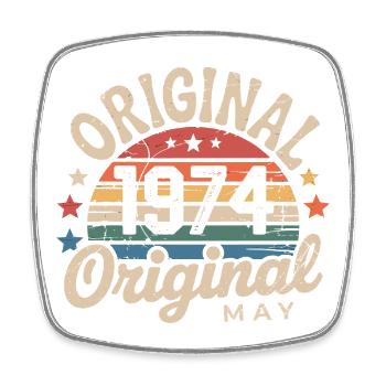 Mai 1974 : L'Original Mai 1974 - Édition Classique - Magnet carré - blanc - Devant