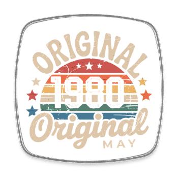 May 1980: The Original May 1980 - Classic Edition - Square fridge magnet - white - Front