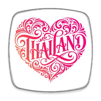 Thailand Heart - Square fridge magnet - white - Front