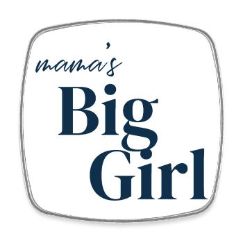 La grande fille de maman - Magnet carré - blanc - Devant