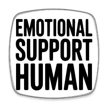 Emotionale Unterstützung Mensch - Viereckiger Kühlschrankmagnet - Weiß - Vorne