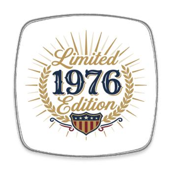 Cadeau d’anniversaire vintage 1976 - Magnet carré - blanc - Devant