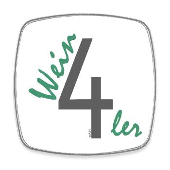 Wein4tler - Viereckiger Kühlschrankmagnet - Weiß - Vorne