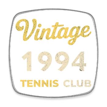 Cadeau d’anniversaire rétro vintage du Tennis Club 1994 - Magnet carré - blanc - Devant