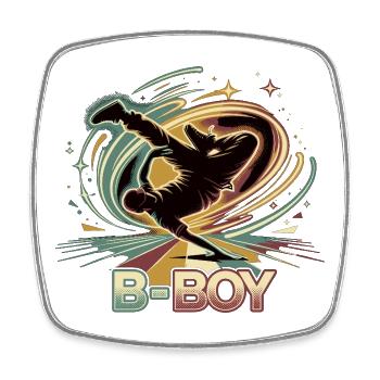 B-Boy Breakdance Hip Hop Tanz Streetstyle - Viereckiger Kühlschrankmagnet - Weiß - Vorne