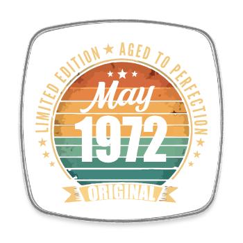 Legend of May 1972 Limited Edition - Viereckiger Kühlschrankmagnet - Weiß - Vorne