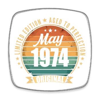 Legend of May 1974 Limitierte Ausgabe - Viereckiger Kühlschrankmagnet - Weiß - Vorne