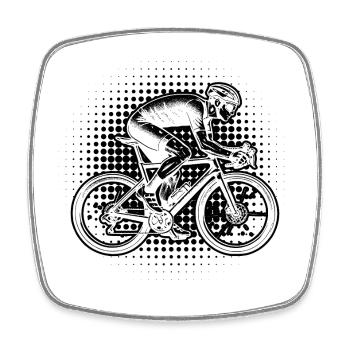 Geschenkidee für einen Roadbike mit Roadbike - Viereckiger Kühlschrankmagnet - Weiß - Vorne