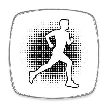 Geschenkidee für einen Running mit Running - Viereckiger Kühlschrankmagnet - Weiß - Vorne