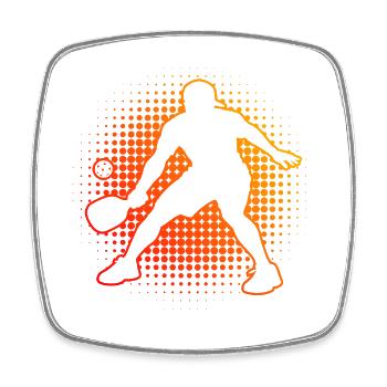Pickleballspieler Idee für Pickleball Trainer Fans - Viereckiger Kühlschrankmagnet - Weiß - Vorne