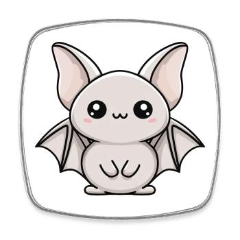 bat - Square fridge magnet - white - Front