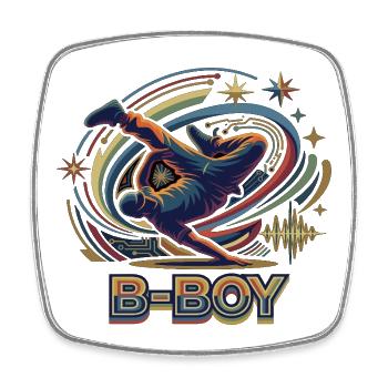Breakdance B-Boy Hip Hop Streetdance - Viereckiger Kühlschrankmagnet - Weiß - Vorne
