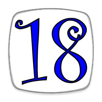 18. 18 JAHRE ALT. 18-JÄHRIGES JUBILÄUM. 18. GEBURTSTAG. - Viereckiger Kühlschrankmagnet - Weiß - Vorne