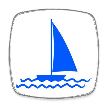 Sailboat Captain Sailing Boat - Square fridge magnet - white - Front