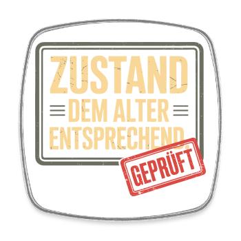Zustand Dem Alter Entsprechend Oldtimer Geburtstag - Viereckiger Kühlschrankmagnet - Weiß - Vorne