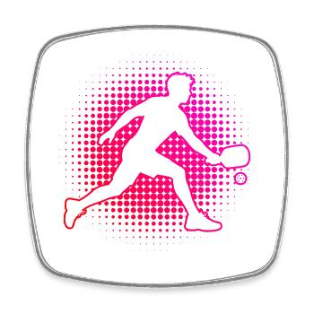 Pickleball Trainer für Pickleballspielerinnen Fans - Viereckiger Kühlschrankmagnet - Weiß - Vorne
