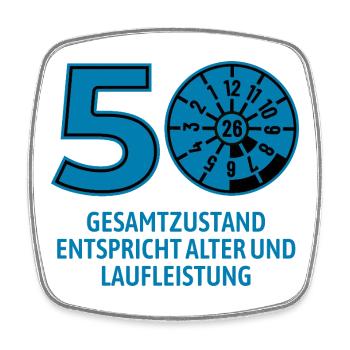 HU Mai 2026 - 50 Jahre - Geburtstag Geschenk - Viereckiger Kühlschrankmagnet - Weiß - Vorne