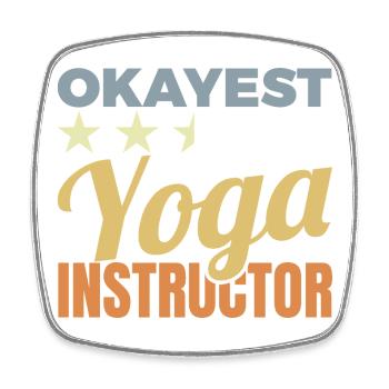 Funny yoga teacher - Square fridge magnet - white - Front