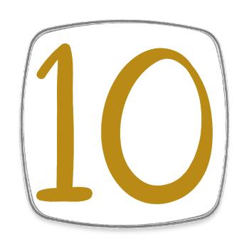 10 - Viereckiger Kühlschrankmagnet - Weiß - Vorne