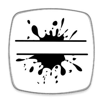 Mud Run Splash – Customisable Design - Square fridge magnet - white - Front