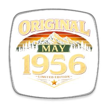 Don du 70e anniversaire Original mai 1956 - Magnet carré - blanc - Devant