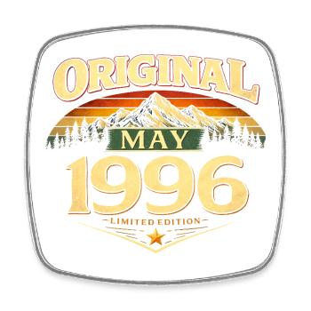 30th Birthday Gift Original May 1996 - Square fridge magnet - white - Front